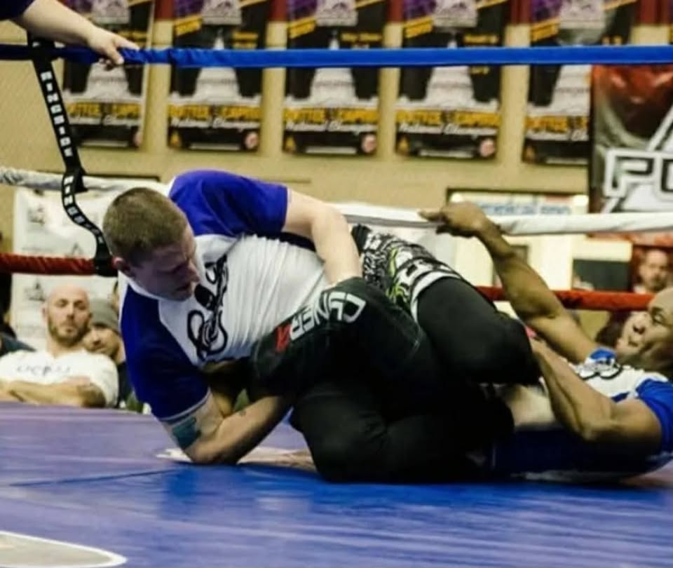 Coach Scott Brady competing in Brazilian Jiu-Jitsu